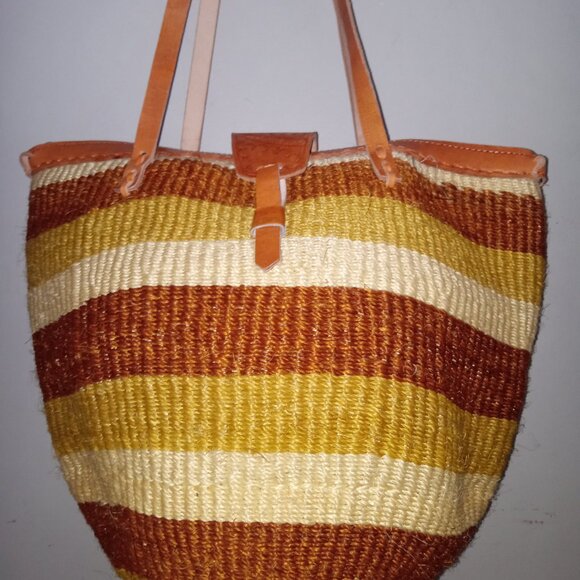 Xlarge sisal Kiondo Kikuyu Kenya Tote bag - Picture 3 of 6